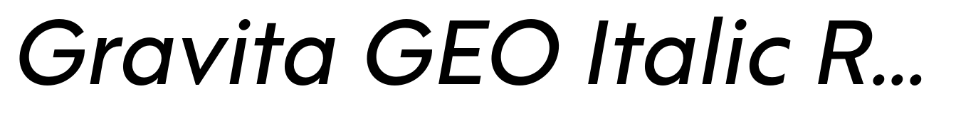 Gravita GEO Italic Regular
